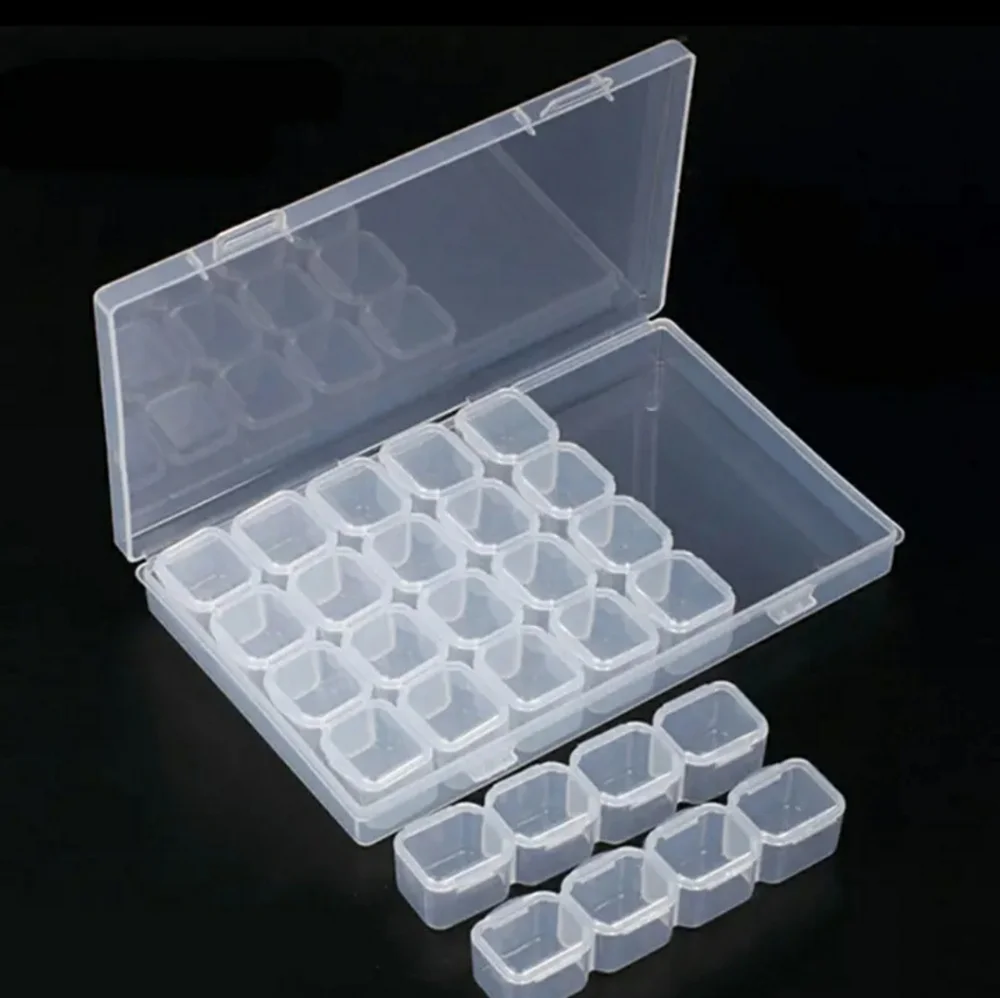 NEW 28 Grid Plastic Adjustable Jewelry Storage Travel Organizer